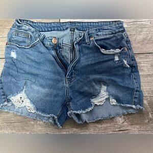 Wild fable Jean shorts with lace underneath